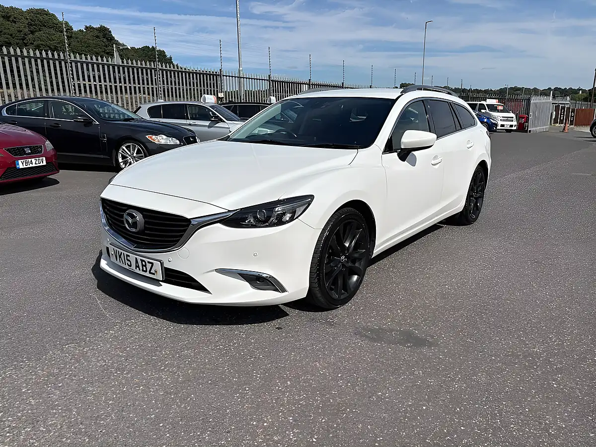 Used 2015 Mazda Mazda6 Sport Nav White - Interior and Exterior details 3