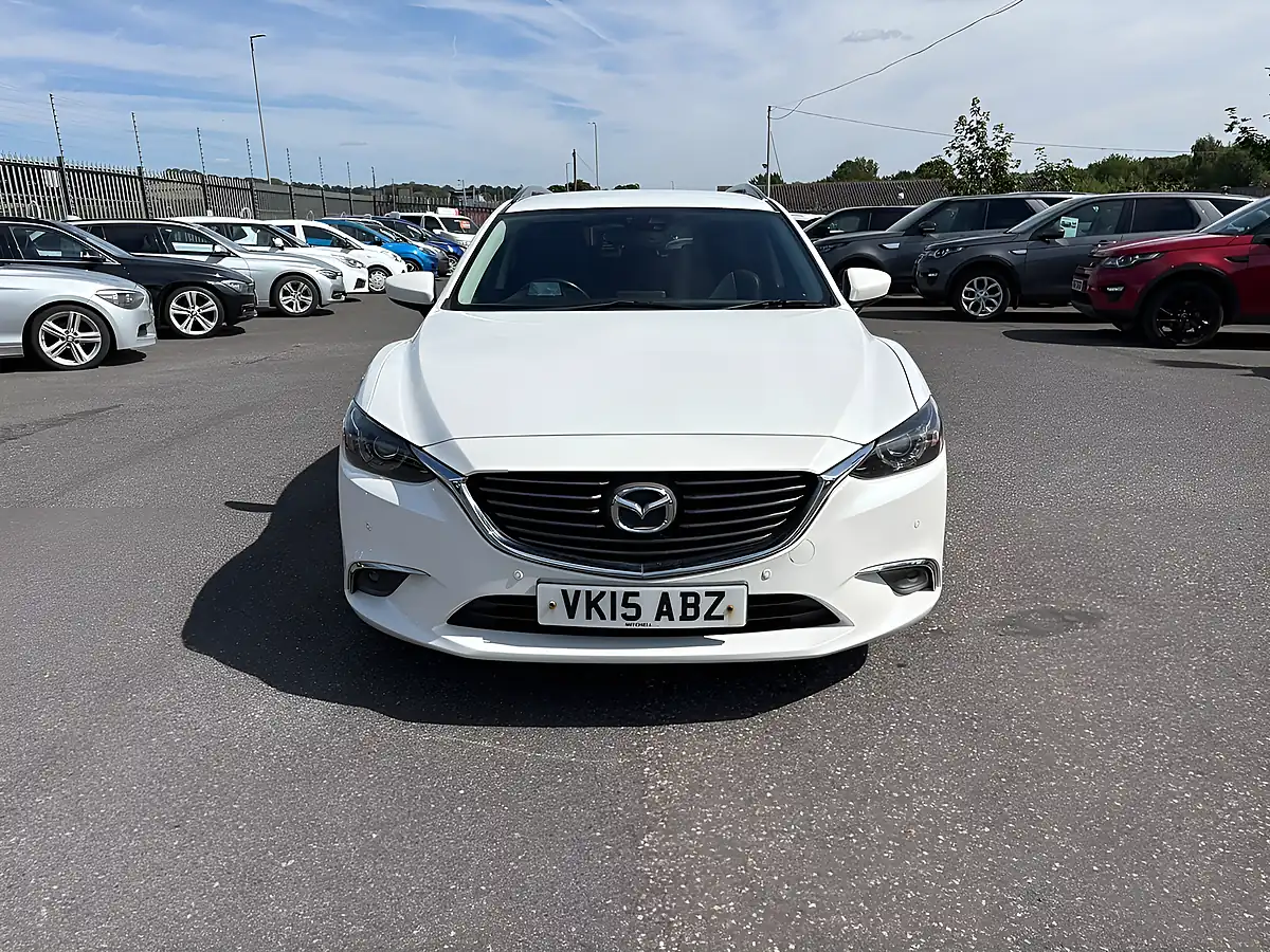 Used 2015 Mazda Mazda6 Sport Nav White - Interior and Exterior details 4