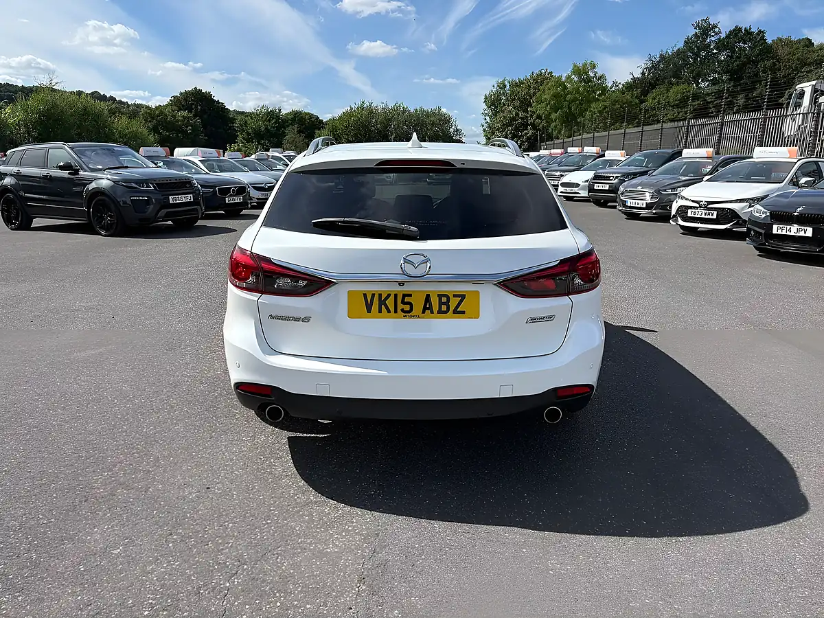 Used 2015 Mazda Mazda6 Sport Nav White - Interior and Exterior details 5