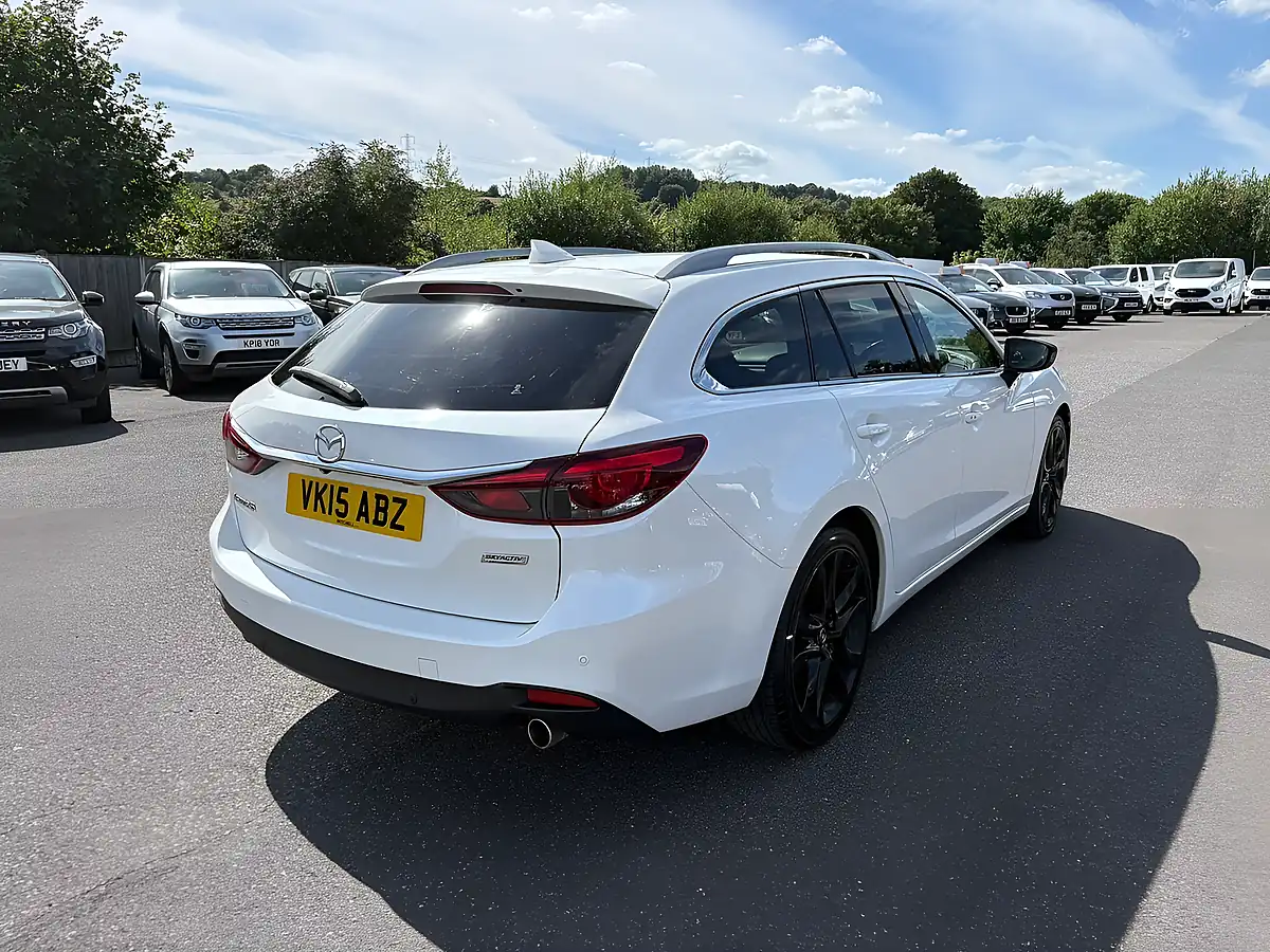 Used 2015 Mazda Mazda6 Sport Nav White - Interior and Exterior details 8