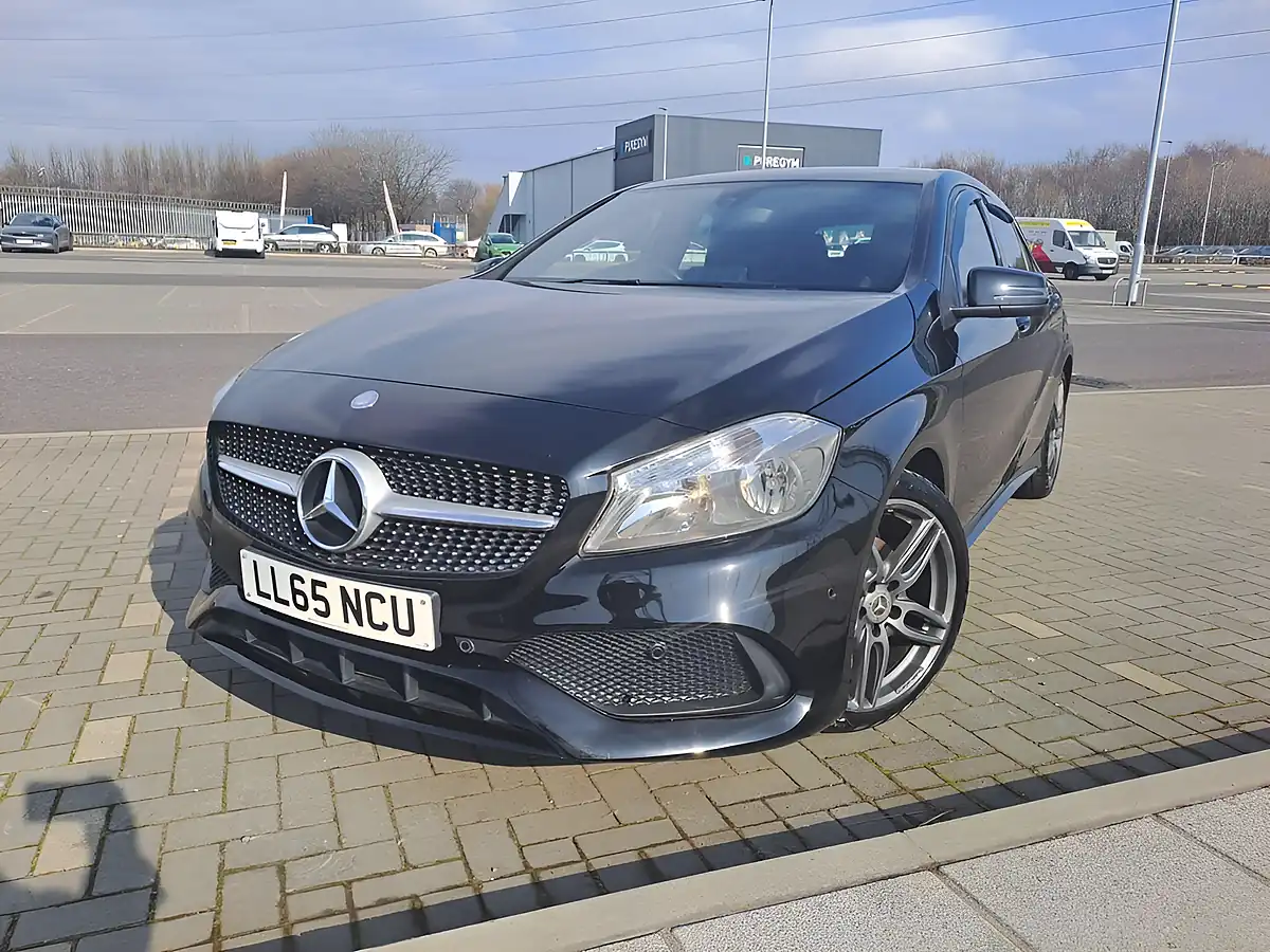 Used 2015 Mercedes-Benz a Class AMG Line Black - Front View