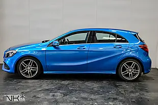 Used 2015 Mercedes-Benz a Class AMG Line (premium) Blue - Interior and Exterior details 2