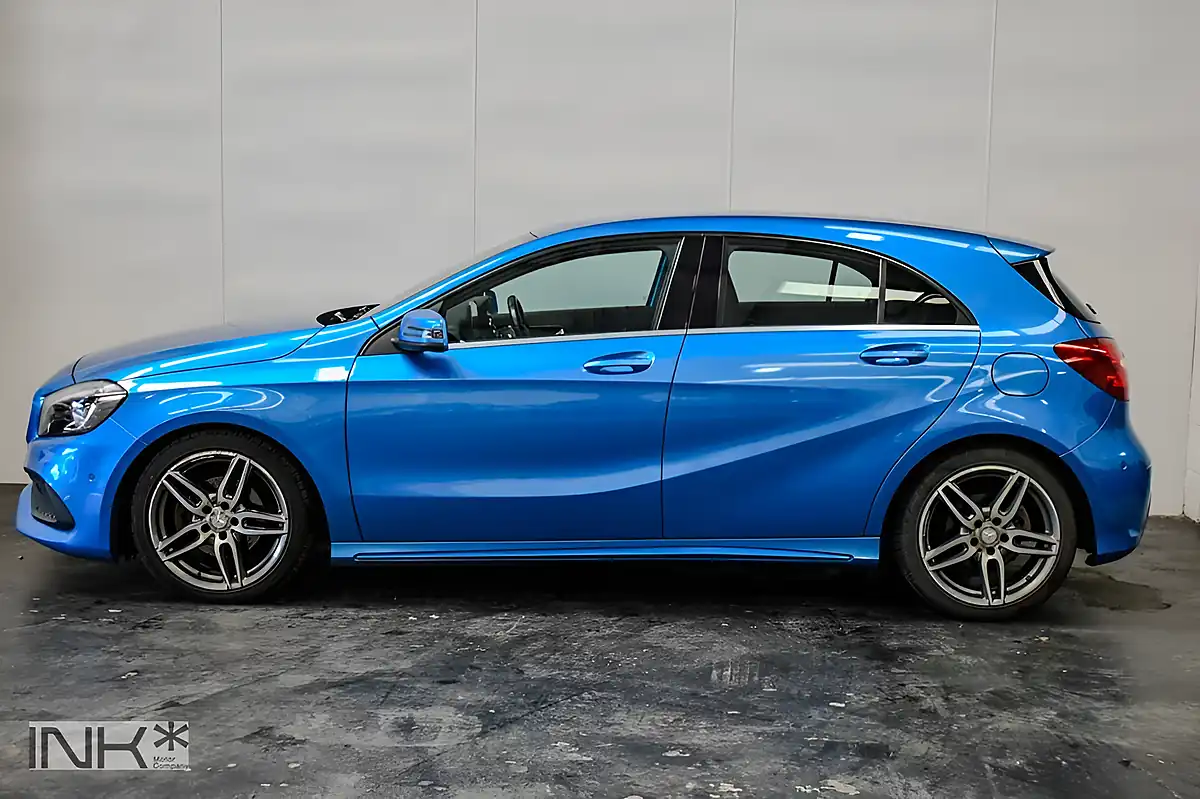 Used 2015 Mercedes-Benz a Class AMG Line (premium) Blue - Interior and Exterior details 2