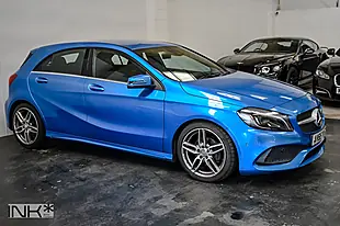 Used 2015 Mercedes-Benz a Class AMG Line (premium) Blue - Interior and Exterior details 3