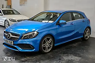 Used 2015 Mercedes-Benz a Class AMG Line (premium) Blue - Interior and Exterior details 5