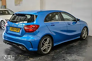 Used 2015 Mercedes-Benz a Class AMG Line (premium) Blue - Interior and Exterior details 6