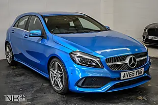 Used 2015 Mercedes-Benz a Class AMG Line (premium) Blue - Interior and Exterior details 9