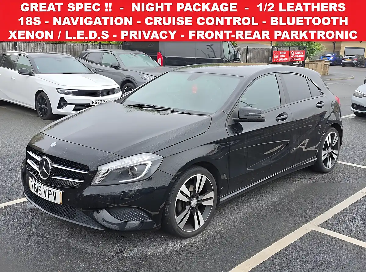 Used 2015 Mercedes-Benz a Class Sport Black - Front View