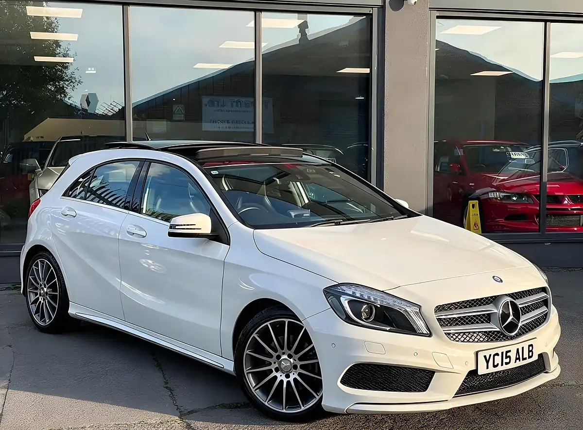 Used 2015 Mercedes-Benz a Class Sport White - Interior and Exterior details 2