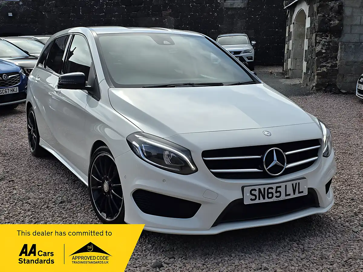 Used 2015 Mercedes-Benz B Class AMG Line White - Front View