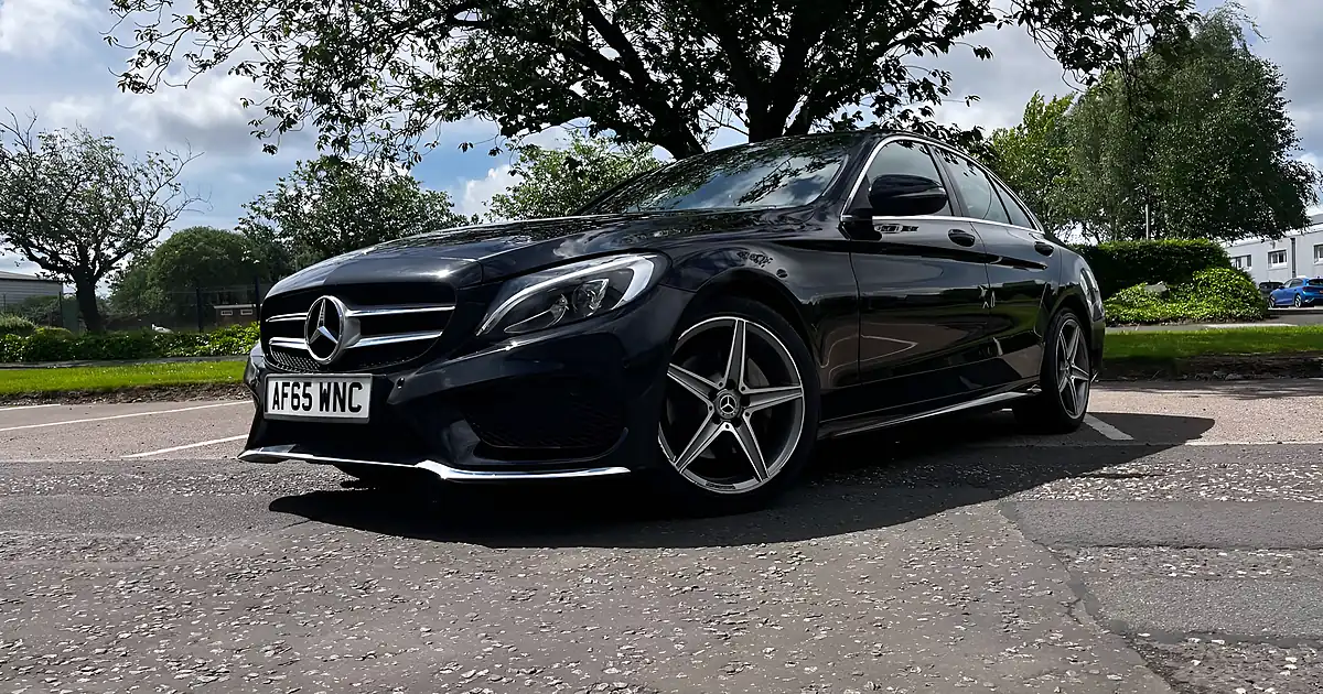 Used 2015 Mercedes-Benz C Class AMG Line Black - Front View