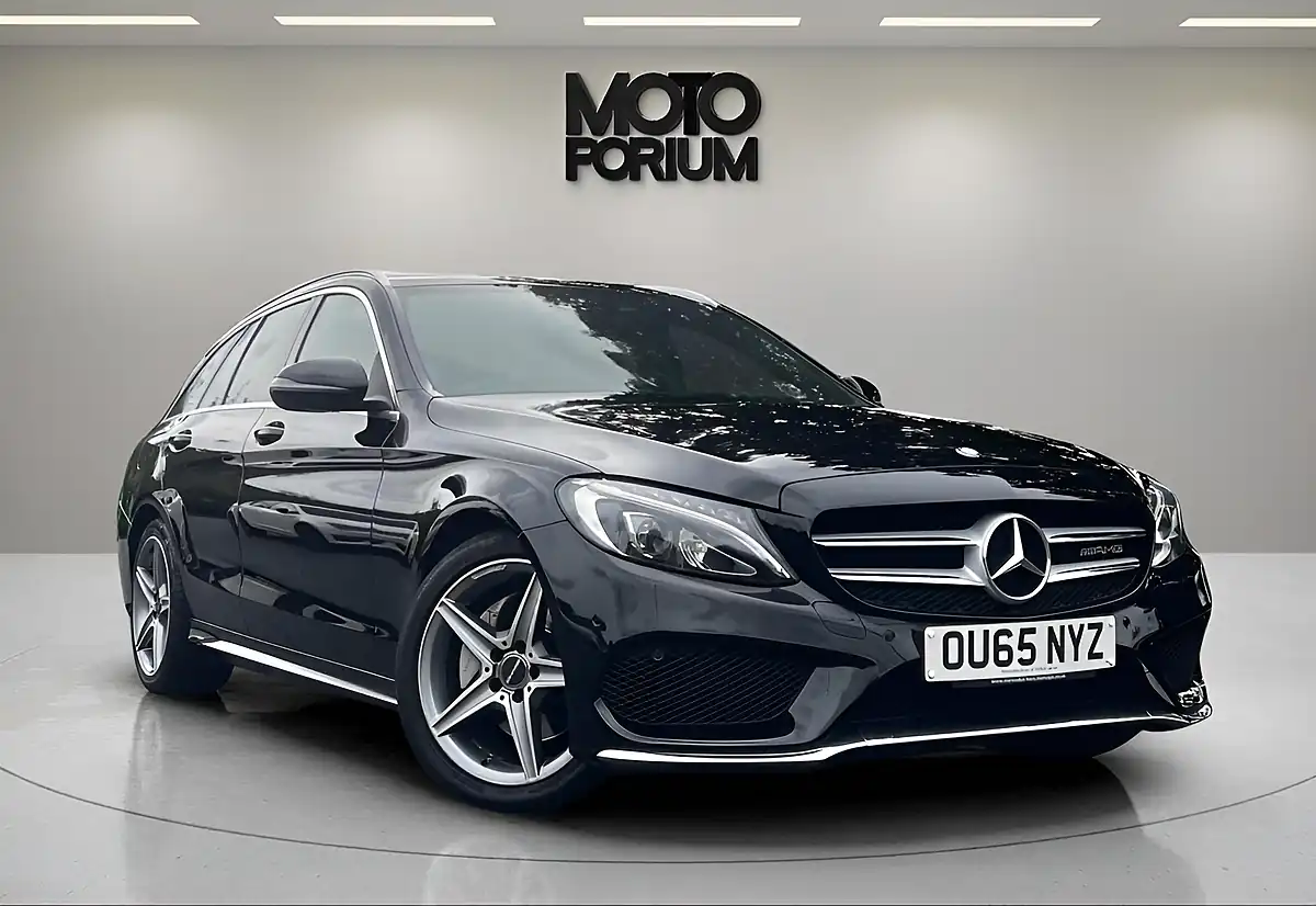 Used 2015 Mercedes-Benz C Class AMG Line Black - Front View