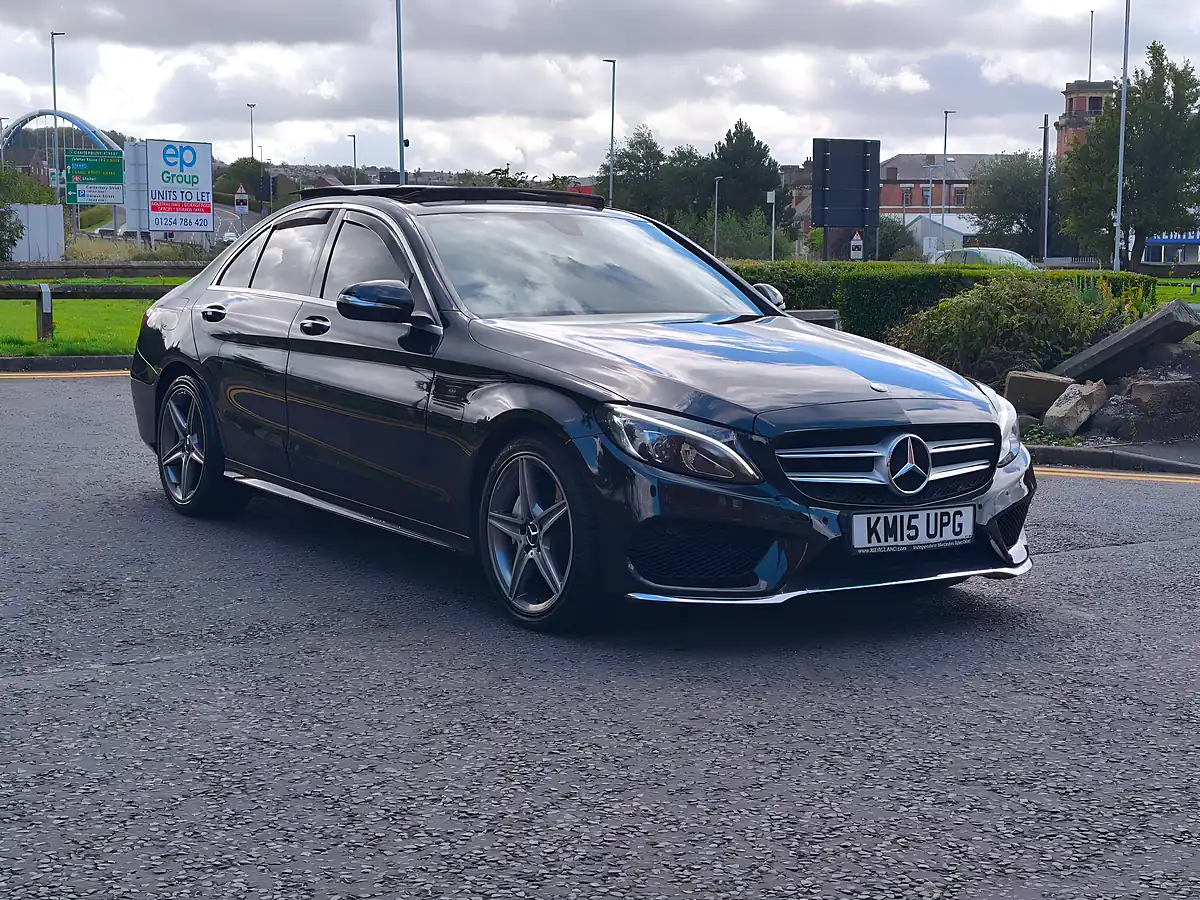 Used 2015 Mercedes-Benz C Class AMG Line (premium) Black - Interior and Exterior details 9