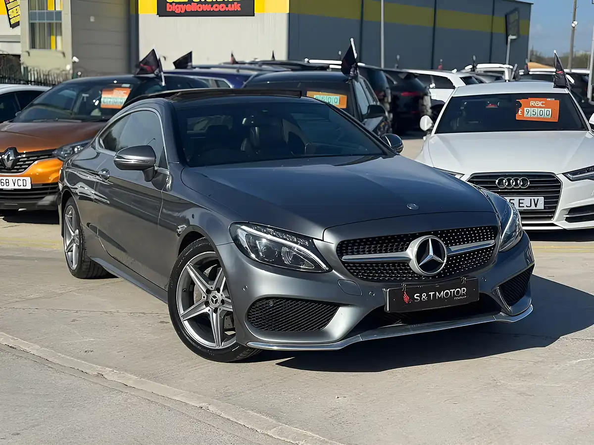 Used 2015 Mercedes-Benz C Class AMG Line (premium) Grey - Front View