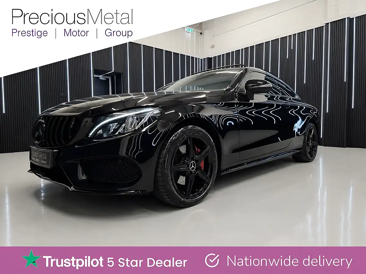 Used 2015 Mercedes-Benz C Class AMG Line (premium Plus) Black - Front View