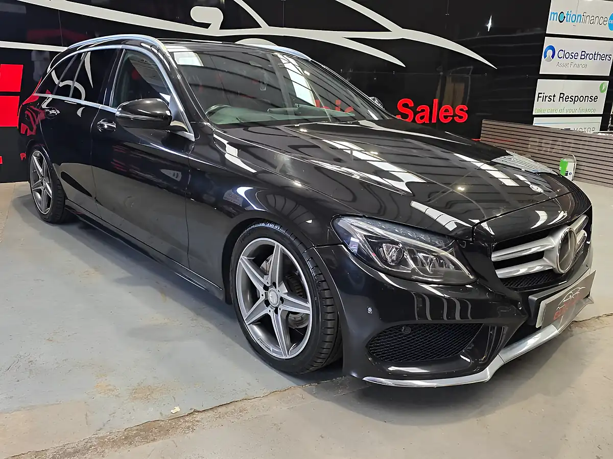 Used 2015 Mercedes-Benz C Class AMG Line Premium Plus Black - Interior and Exterior details 5