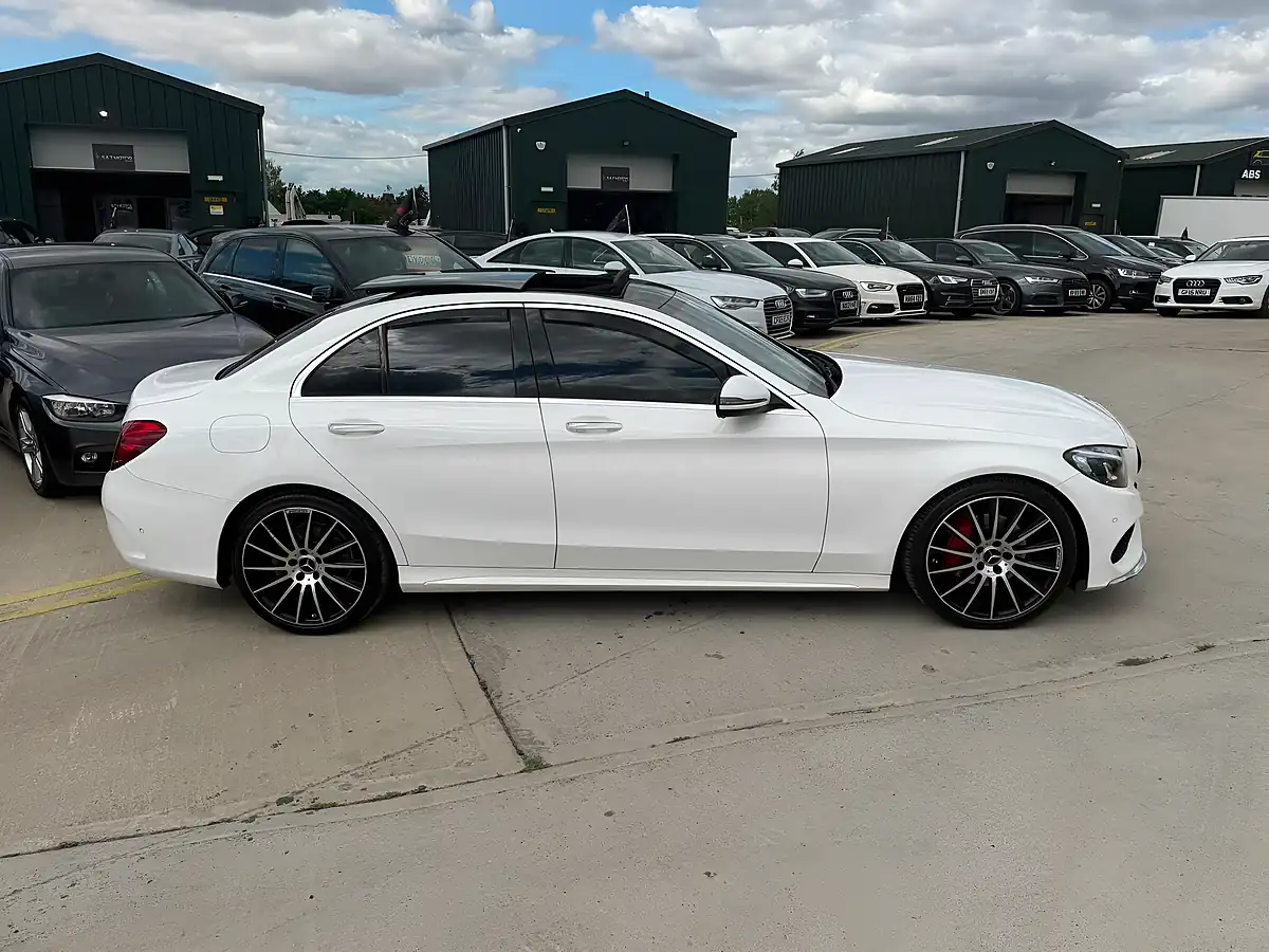 Used 2015 Mercedes-Benz C Class AMG Line (premium) White - Interior and Exterior details 10
