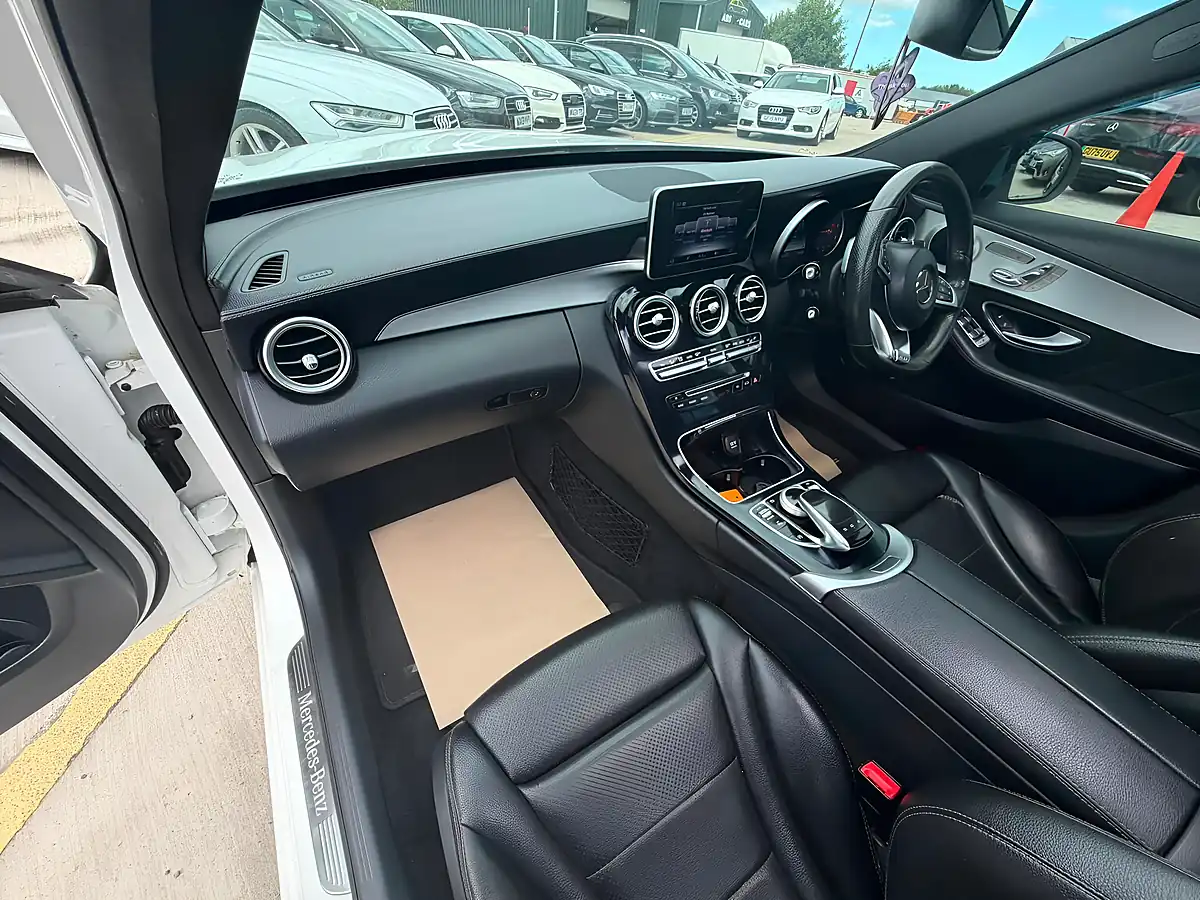 Used 2015 Mercedes-Benz C Class AMG Line (premium) White - Interior and Exterior details 14