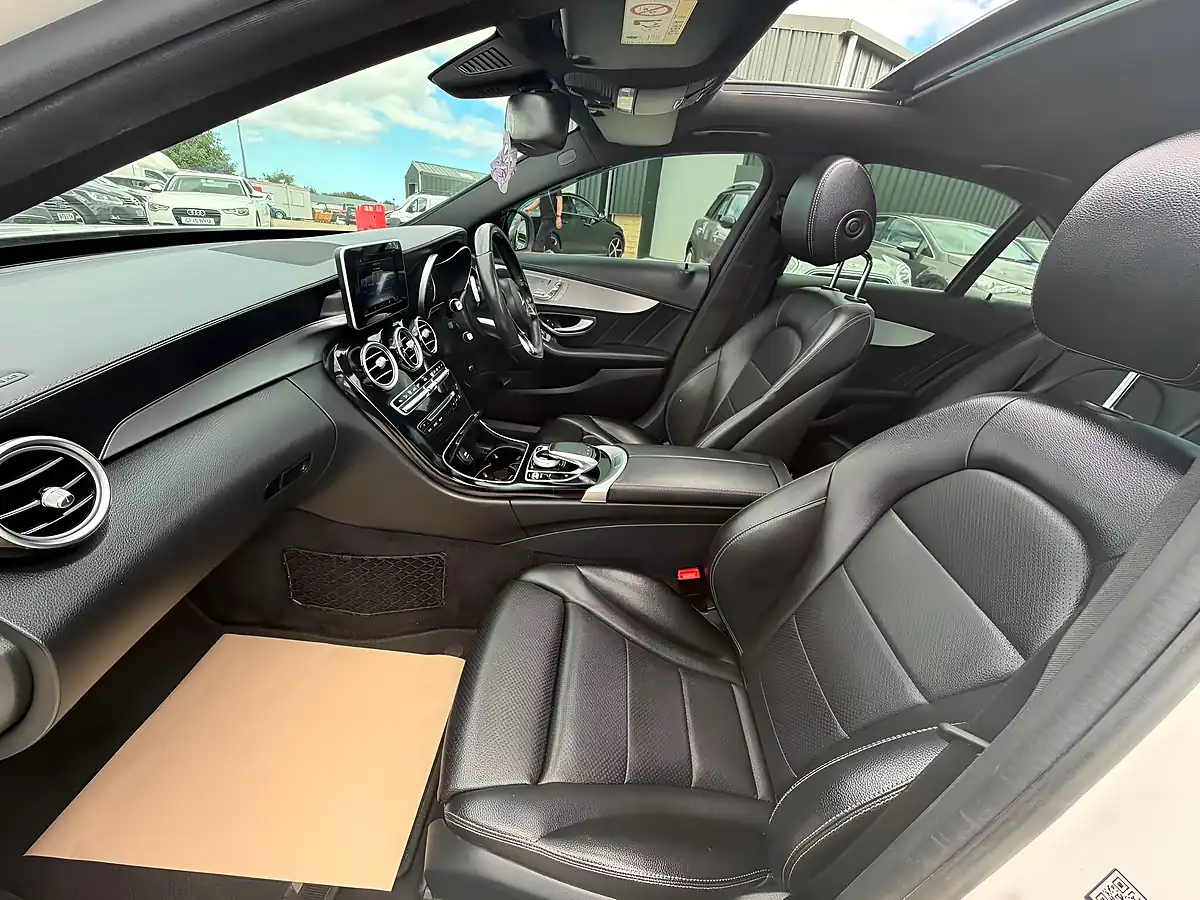 Used 2015 Mercedes-Benz C Class AMG Line (premium) White - Interior and Exterior details 19
