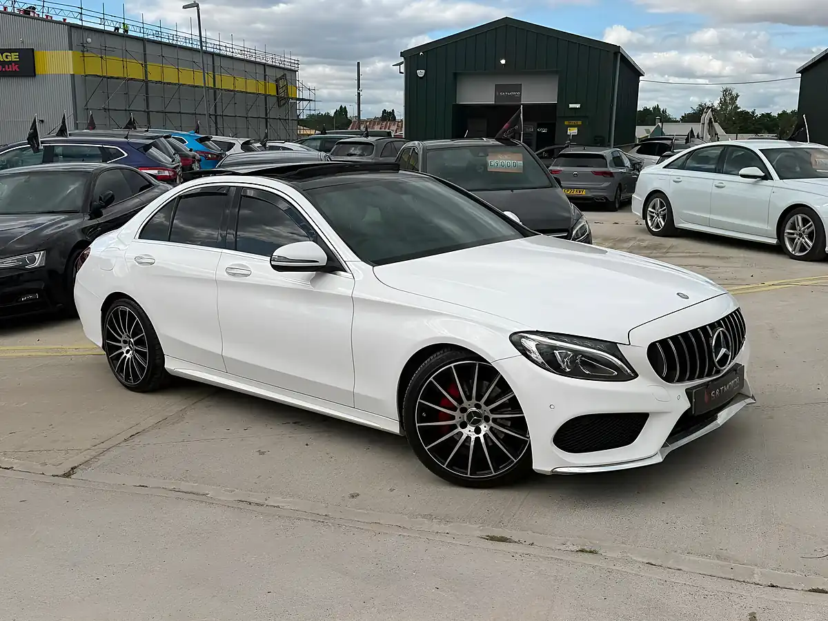 Used 2015 Mercedes-Benz C Class AMG Line (premium) White - Interior and Exterior details 2