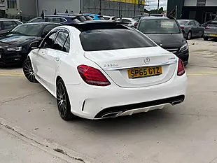 Used 2015 Mercedes-Benz C Class AMG Line (premium) White - Interior and Exterior details 5