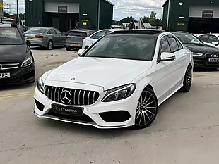 Used 2015 Mercedes-Benz C Class AMG Line (premium) White - Interior and Exterior details 6