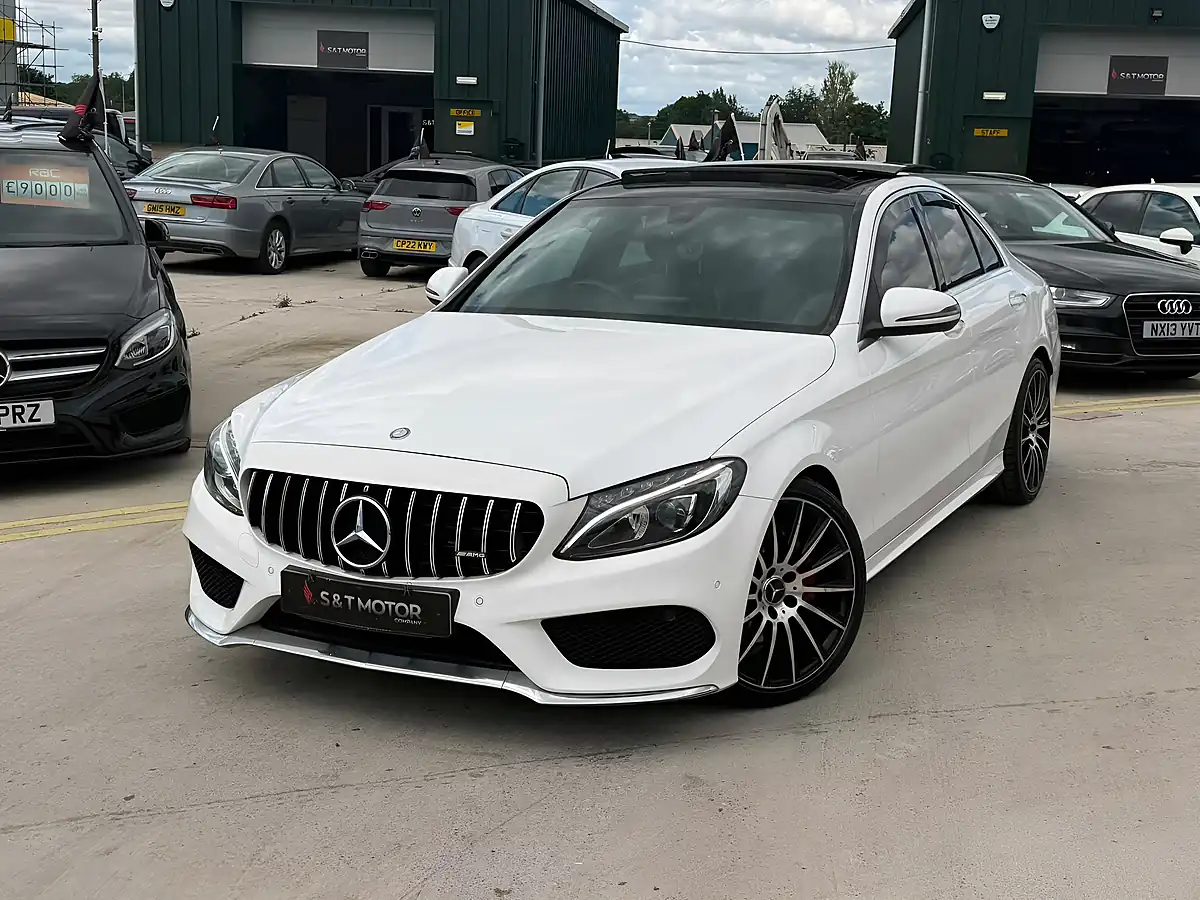 Used 2015 Mercedes-Benz C Class AMG Line (premium) White - Interior and Exterior details 6