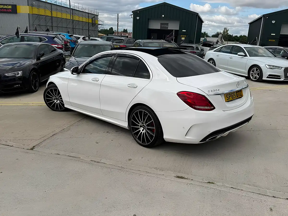 Used 2015 Mercedes-Benz C Class AMG Line (premium) White - Interior and Exterior details 7