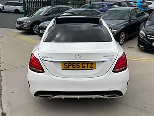 Used 2015 Mercedes-Benz C Class AMG Line (premium) White - Interior and Exterior details 9