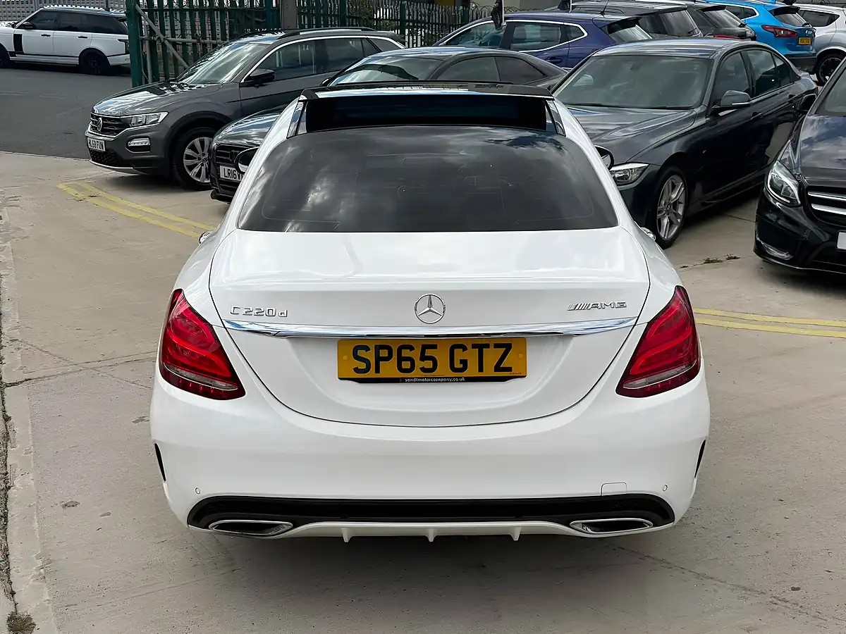 Used 2015 Mercedes-Benz C Class AMG Line (premium) White - Interior and Exterior details 9