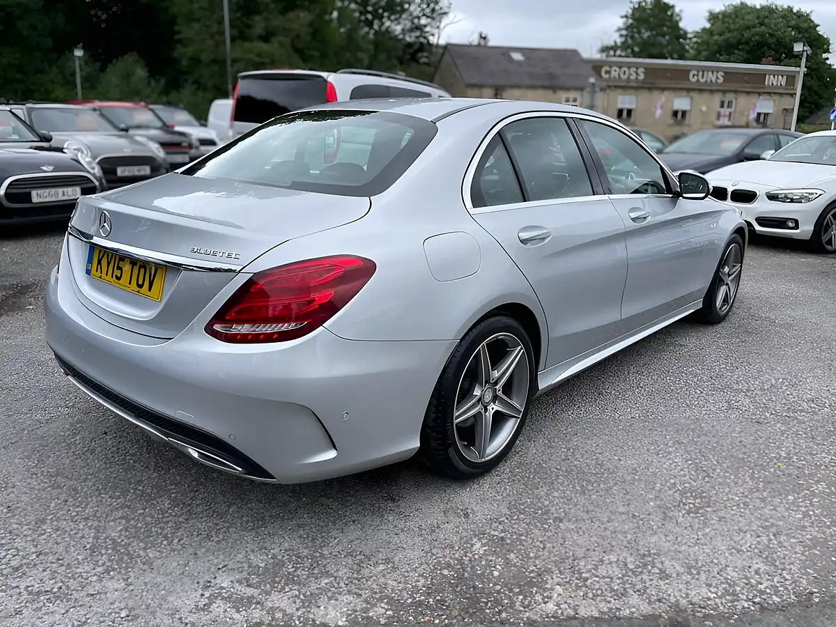 Used 2015 Mercedes-Benz C Class AMG Line Silver - Interior and Exterior details 6