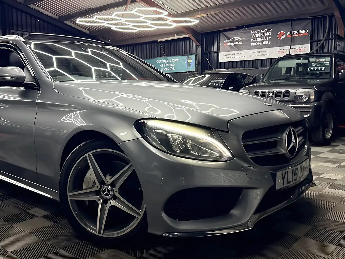 Used 2015 Mercedes-Benz C-Class AMG Line Silver - Interior and Exterior details 2