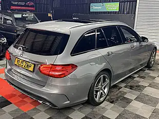 Used 2015 Mercedes-Benz C-Class AMG Line Silver - Interior and Exterior details 6
