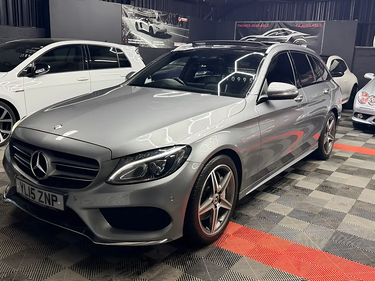 Used 2015 Mercedes-Benz C-Class AMG Line Silver - Interior and Exterior details 8