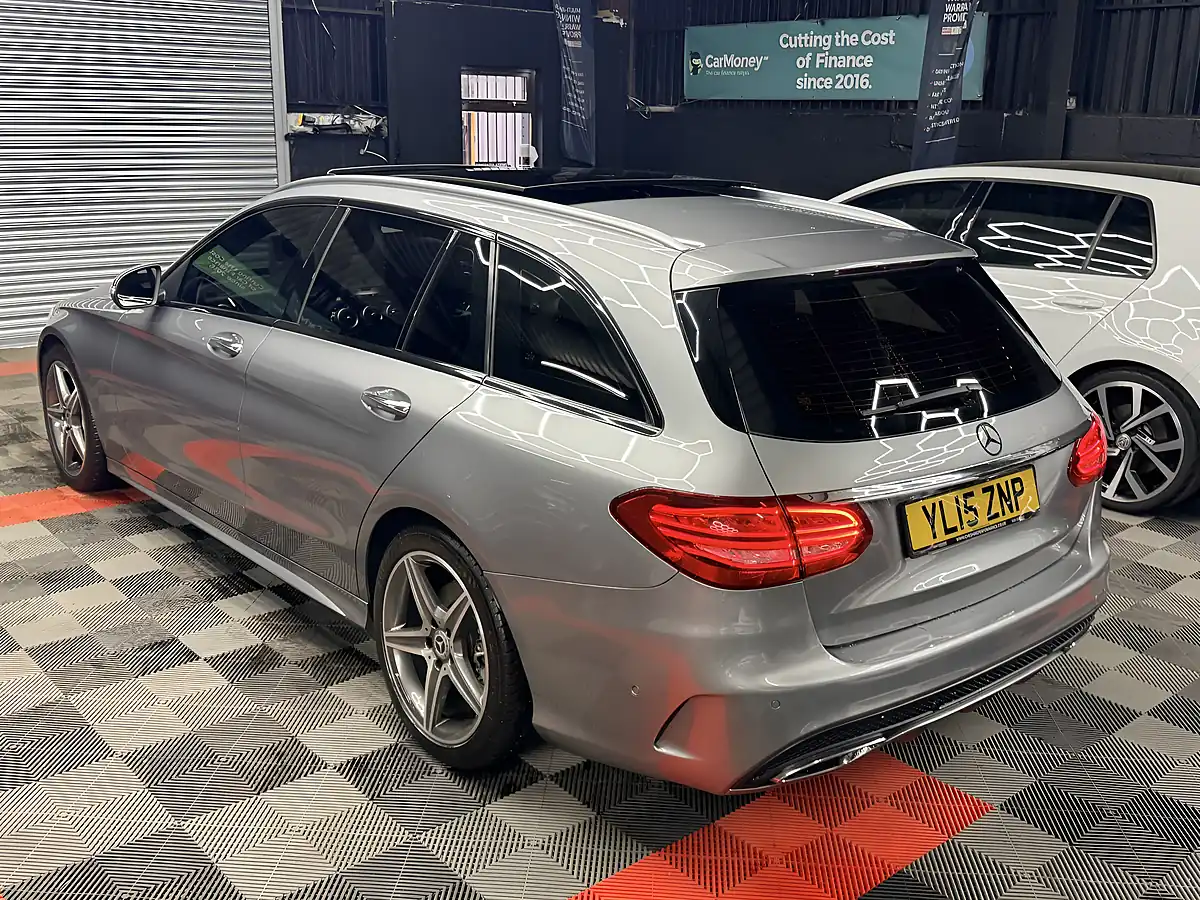 Used 2015 Mercedes-Benz C-Class AMG Line Silver - Interior and Exterior details 9