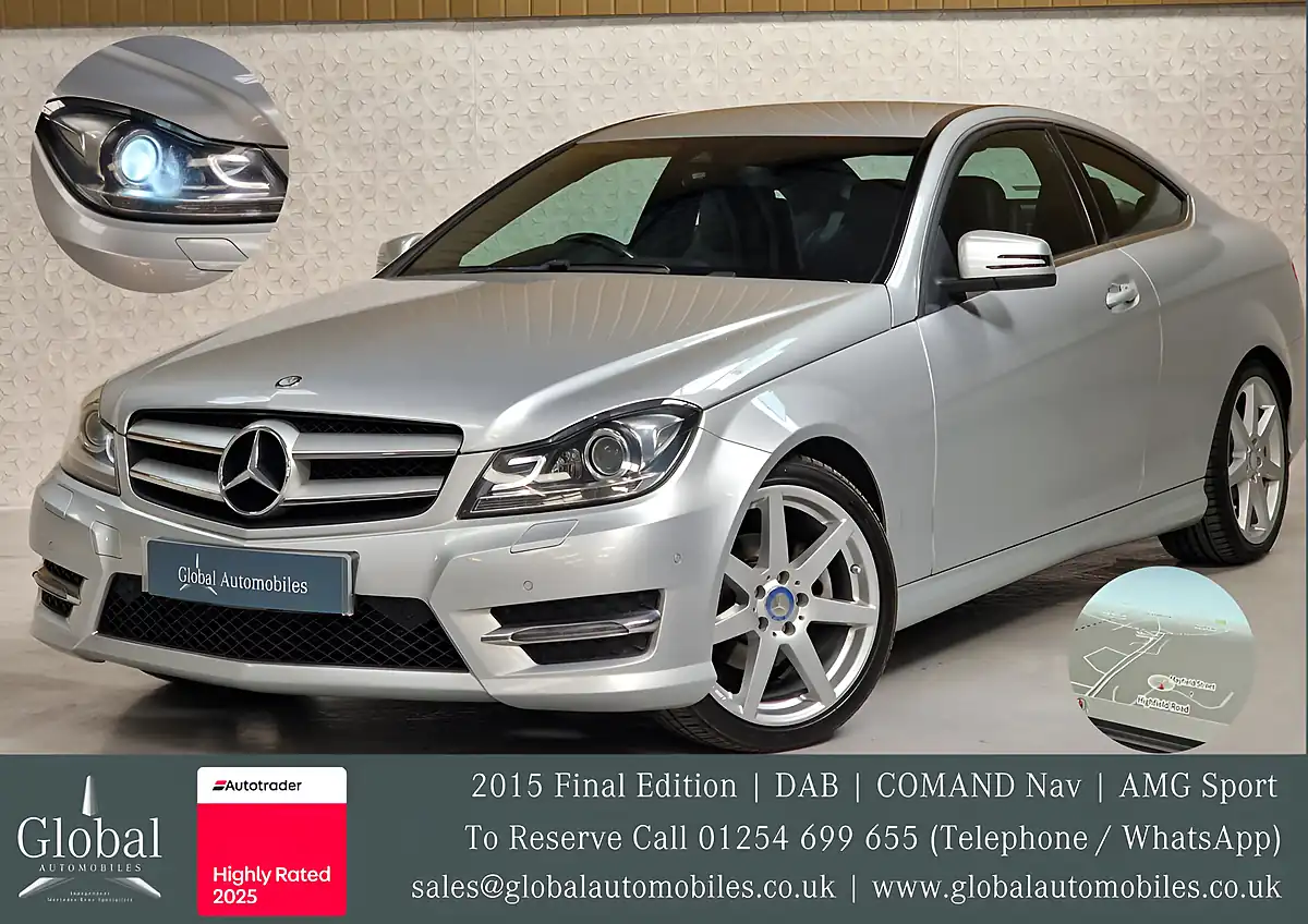 Used 2015 Mercedes-Benz C-Class AMG Sport Edition Premium Iridium Silver - Front View