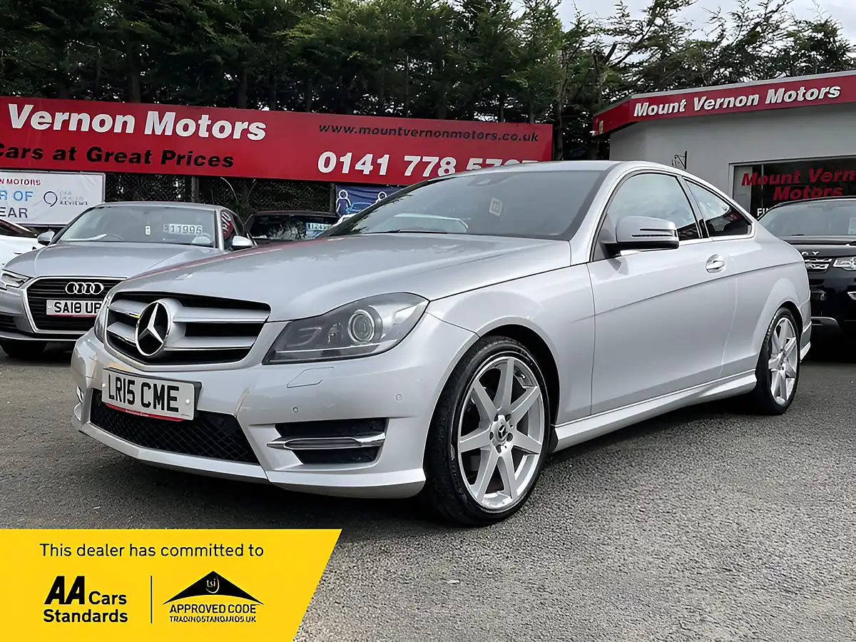 Used 2015 Mercedes-Benz C Class AMG Sport Edition Silver - Front View