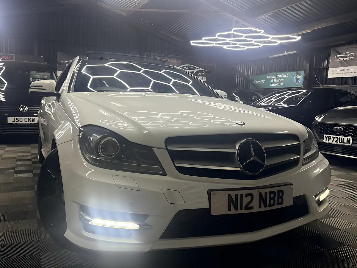 Used 2015 Mercedes-Benz C Class AMG Sport Edition White - Front View