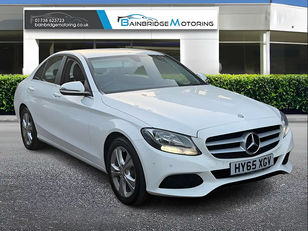 Used 2015 Mercedes-Benz C Class Se Executive White - Front View