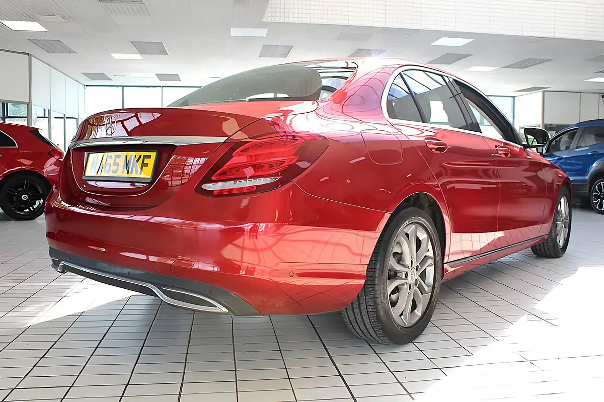 Used 2015 Mercedes-Benz C-Class Sport Hyacinth Red - Interior and Exterior details 13