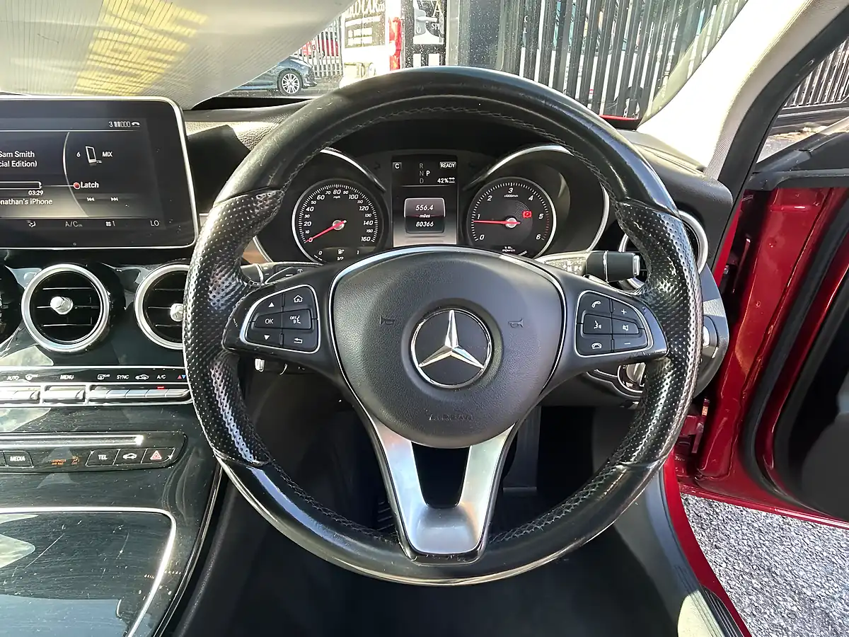 Used 2015 Mercedes-Benz C Class Sport Red - Interior and Exterior details 16