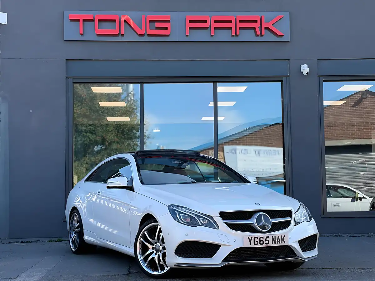 Used 2015 Mercedes-Benz E Class AMG Line (premium) White - Front View