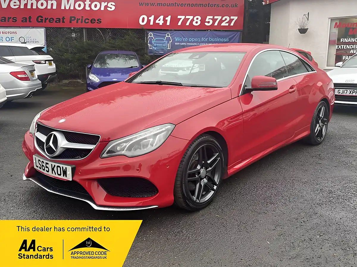 Used 2015 Mercedes-Benz E Class AMG Line Red - Front View
