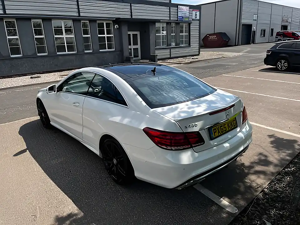 Used 2015 Mercedes-Benz E Class AMG Line White - Interior and Exterior details 3