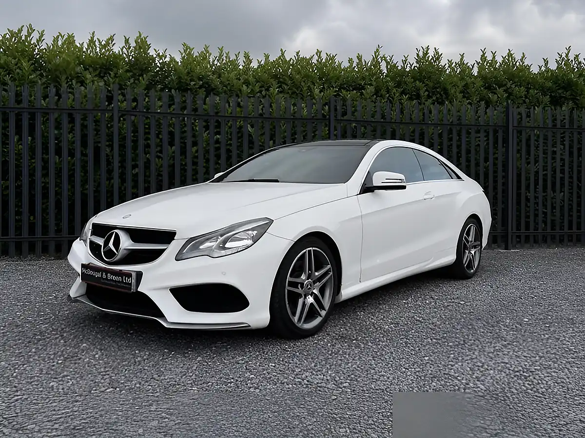 Used 2015 Mercedes-Benz E Class AMG Line White - Front View