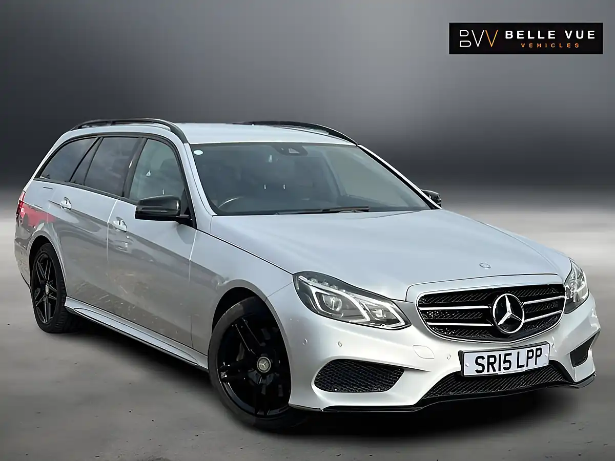 Used 2015 Mercedes-Benz E Class AMG Night Edition Iridium Silver - Front View