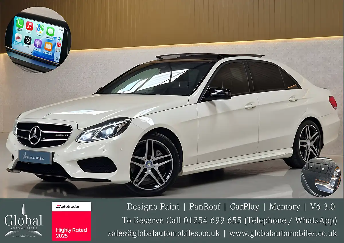 Used 2015 Mercedes-Benz E-Class AMG Night Edition Premium Designo Diamond White - Front View