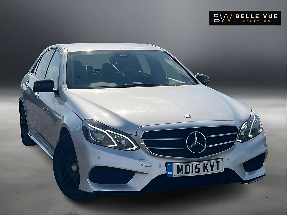 Used 2015 Mercedes-Benz E Class AMG Night Edition Silver - Front View