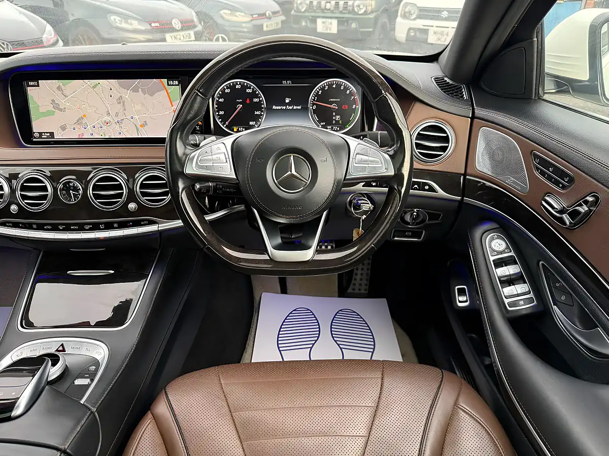 Used 2015 Mercedes-Benz S Class AMG Line (executive) White - Interior and Exterior details 13