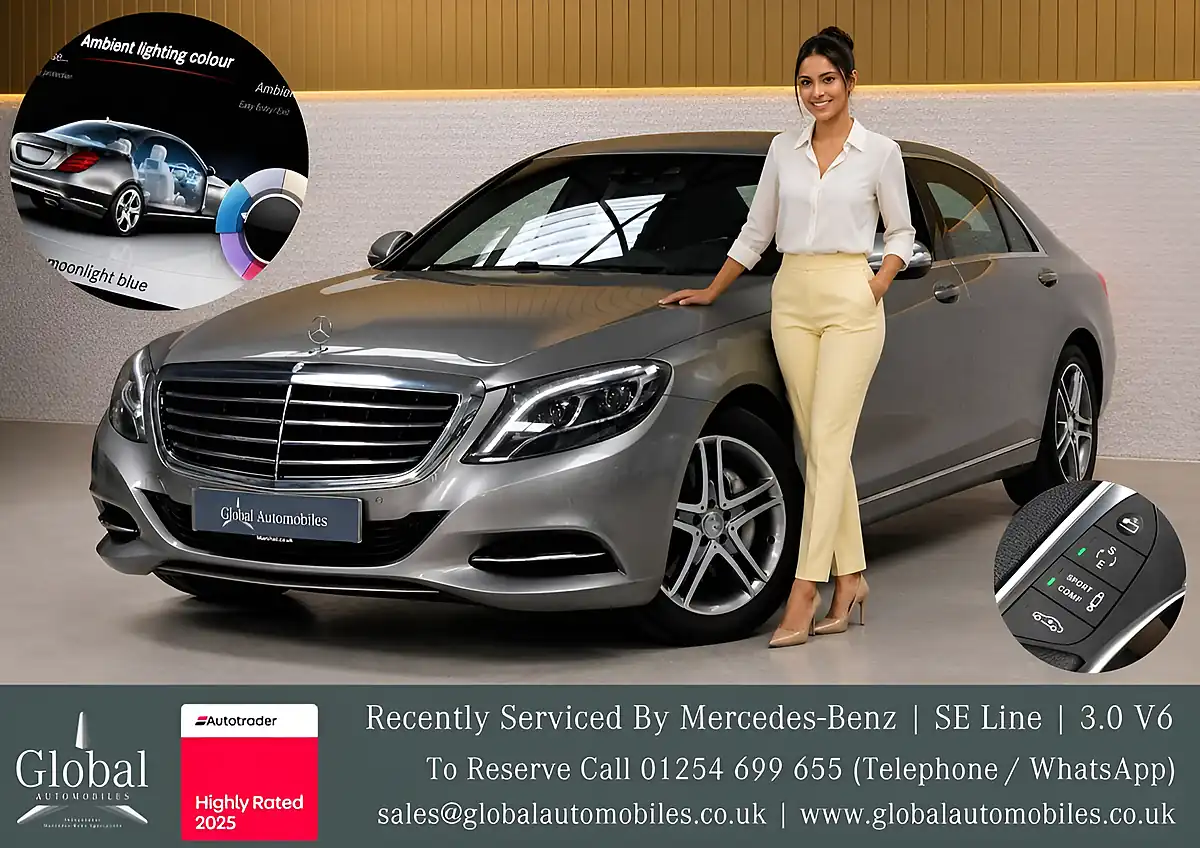 Used 2015 Mercedes-Benz S-Class Se Line Palladium Silver - Front View